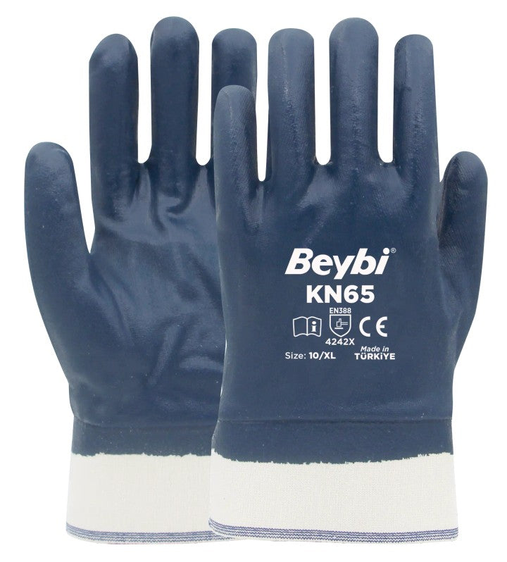 Beybi Petrolcü Eldiveni Pamuk Nitril Eldiven