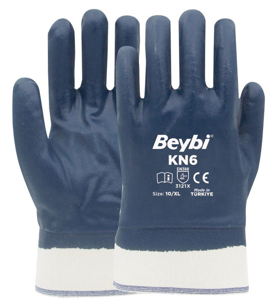 Beybi Petrolcü Eldiveni Pamuk Nitril Eldiven